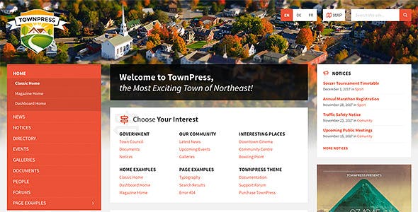 TownPress 3.8.4 – 市政机构网站WordPress主题