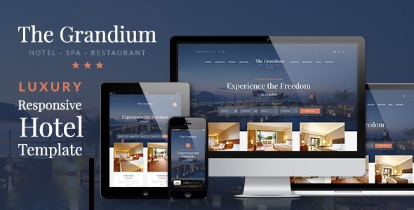 Grandium v1.7.1 酒店预订WordPress主题 - 响应式酒店预订网站模板