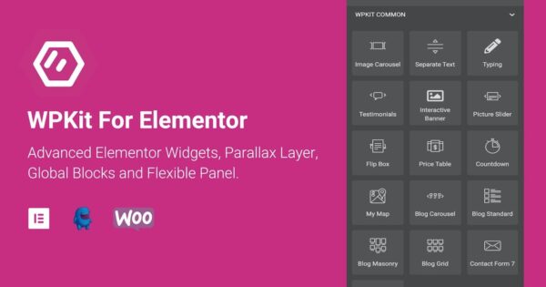 WPKit For Elementor v1.1.0 - 高级Elementor小工具集合与视差层特效