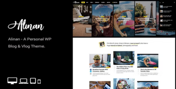 Alinan WP v2.8 个人WordPress博客和视频博客主题