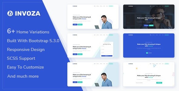 Invoza v1.0.0 响应式着陆页模板 - 专业营销页面设计