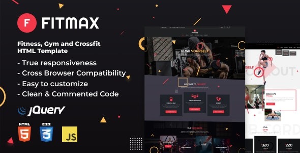 Fitmax v1.0 Fitness and Crossfit HTML Template - 健身与Crossfit HTML模板