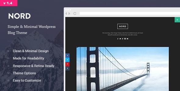 Nord (v1.4.3) 简约、极简和干净的WordPress个人博客主题