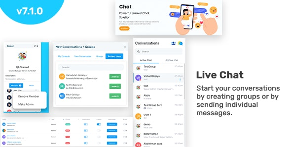 Chat v7.1.0 - Laravel聊天应用（私聊+群聊）- 实时聊天