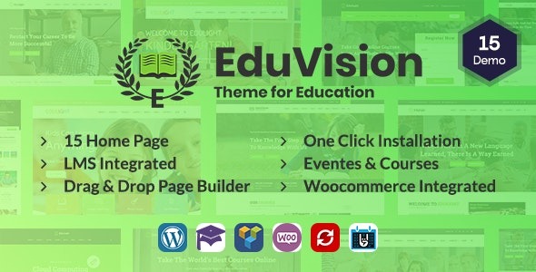 Eduvision v1.0 在线课程多功能教育WordPress主题