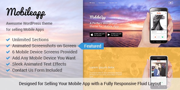 MyThemeShop Mobileapp WordPress Theme v1.1.6 - 响应式移动应用主题