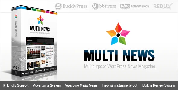 Multinews (v2.8) 杂志WordPress主题 - 多功能新闻杂志网站模板