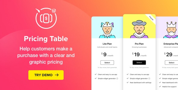 Elfsight Pricing Table v2.6.1 [NFIX] - 响应式WordPress价格表插件