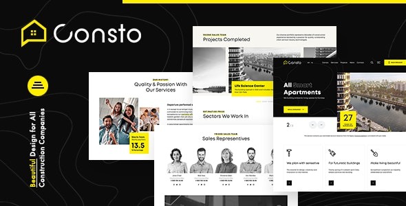 Consto v1.1.0 工业建筑公司主题 - 专业工业建设企业网站模板