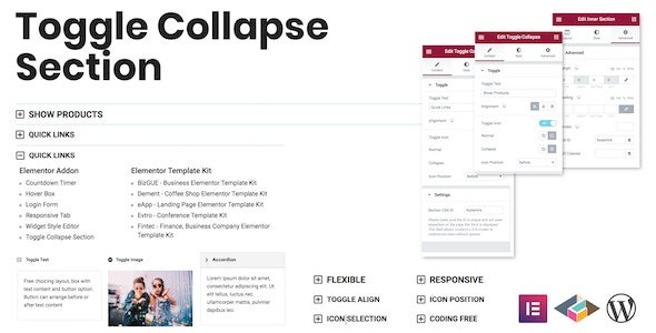 Toggle Collapse Section Elementor Addon v1.0.6 - Elementor折叠展开区块插件