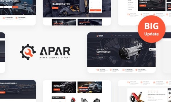 Apar v1.0.8 汽车配件商店WordPress主题 - 专业汽车零件电商网站模板