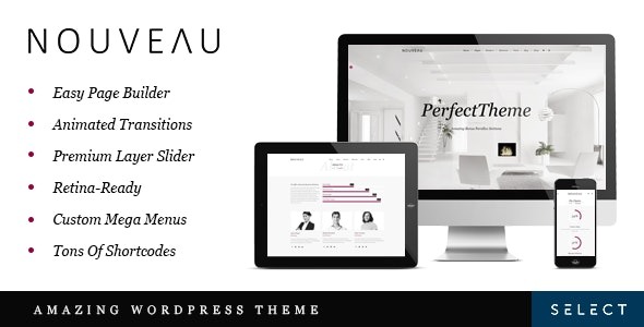Nouveau v4.4 多功能WordPress主题 - 响应式设计，适用于各类网站