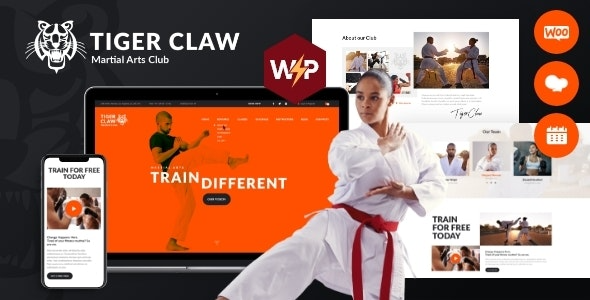 Tiger Claw (v1.1.8) 武术学校和健身中心WordPress主题