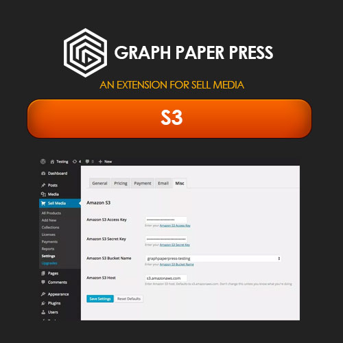 Graph Paper Press Sell Media S3 v2.1.5 - 亚马逊S3 WordPress媒体销售解决方案