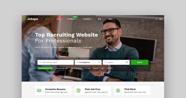 Jetapo v1.2.0 Jobboard WordPress Theme - 专业招聘网站WordPress主题