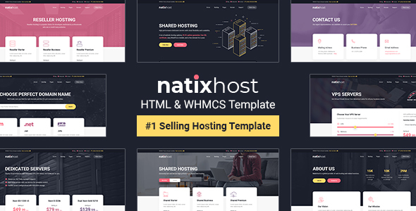 NatixHost – WHMCS & Hosting HTML Template | WHMCS和主机HTML模板