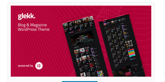 Glekk v1.2 Elementor Blog & Magazine WordPress主题 - 博客与杂志网站模板
