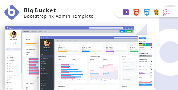 BigBucket – Bootstrap 4x Admin Template | 响应式后台管理模板