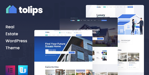 Tolips v1.2.0 房地产 WordPress 主题 - 专业房产网站设计