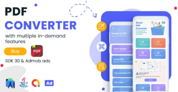 PDF Converter v1.1 PDF Editor for Android – Admob Ads - 安卓PDF转换器和编辑器支持Admob广告