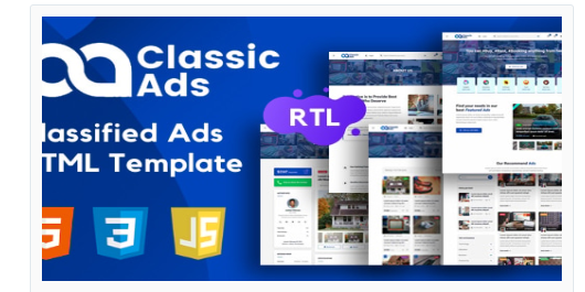 Classicads – 分类广告HTML模板 v1.3 [激活] - 专业广告展示模板