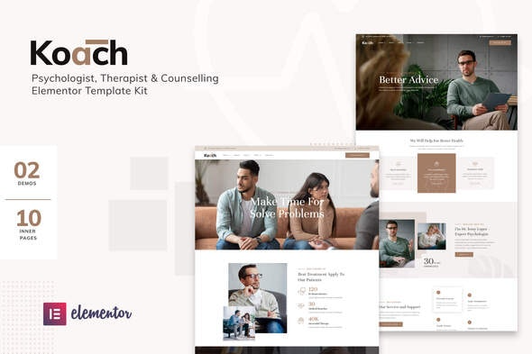 Koach - 生活教练与心理咨询Elementor模板套件