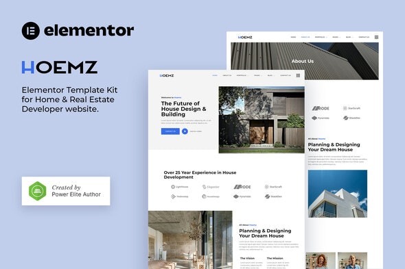 Hoemz – 家居与房地产开发商Elementor模板套件
