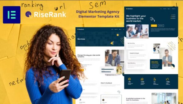 Riserank – 数字营销机构Elementor模板套件
