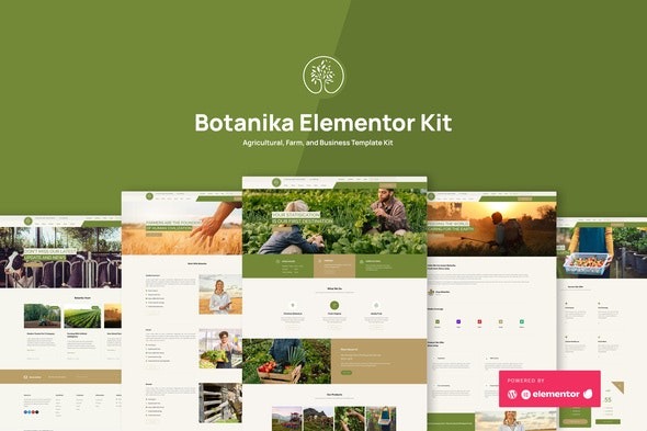 Botanika - 农业农场与企业Elementor模板套件