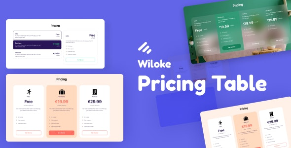Wiloke Pricing Table Addon For Elementor v2.0.2 - Elementor定价表格插件
