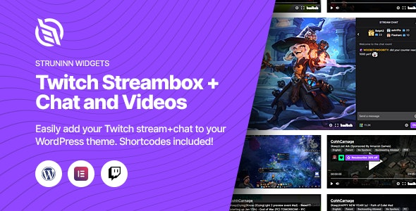 Struninn v1.0.1 Twitch Streambox with Chat and Videos - 集成聊天与视频的Twitch直播盒子