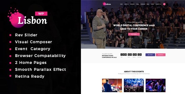 lisbon v1.5 Event WordPress Theme - 里斯本会议活动WordPress主题