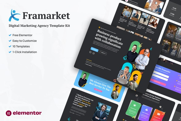 Framarket - 数字营销Elementor模板套件