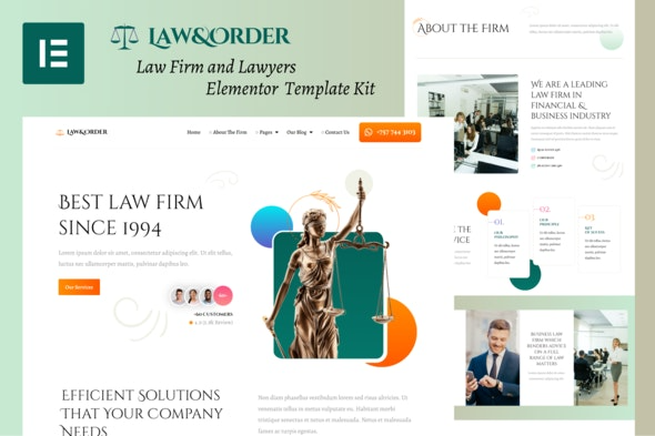 Law & Order – 律师事务所和律师 Elementor 模板套件