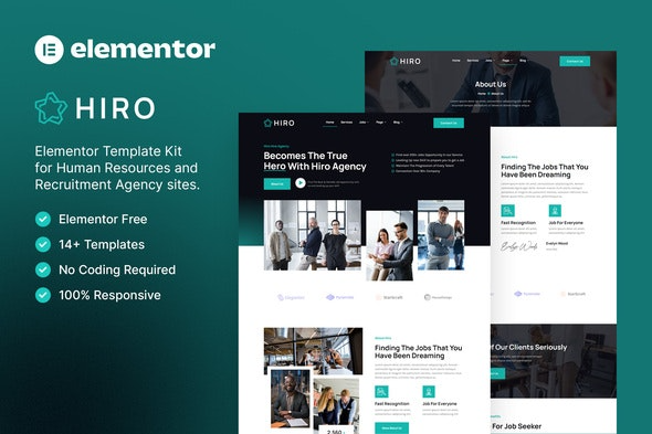 Hiro – 人力资源与招聘机构Elementor模板套件