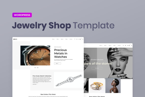 Brilly – Jewelry Store WooCommerce Elementor Template Kit - 珠宝商店WooCommerce模板套件