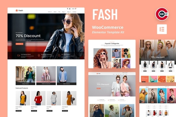 Fash - WooCommerce Elementor模板套件 | 时尚电商WordPress主题