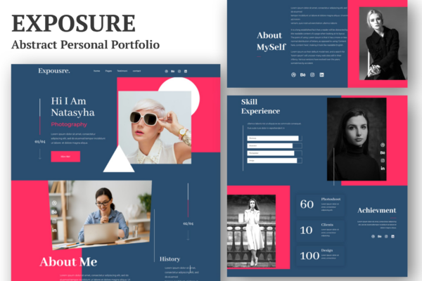 Exposure – 个人作品集Elementor模板套件