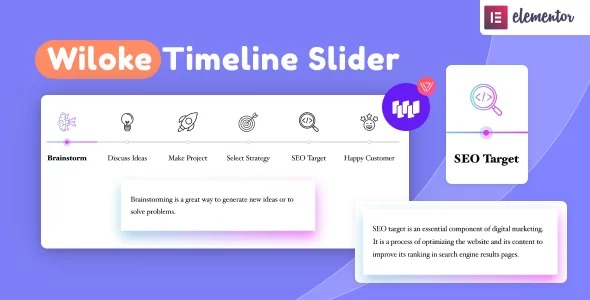 Wiloke Timeline Slider for Elementor v1.1.0 - Elementor时间轴滑块插件