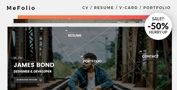 Mefolio v1.3 Ajax Resume WordPress Theme - 响应式简历主题