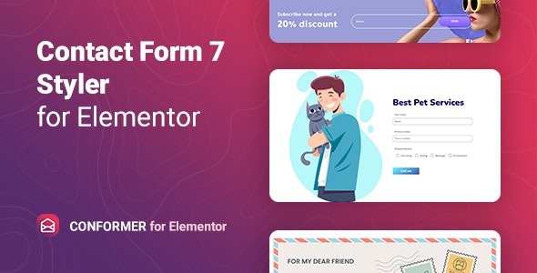 v1.0.6 Contact Form 7 styler for Elementor – Conformer | Elementor联系表单7样式定制工具