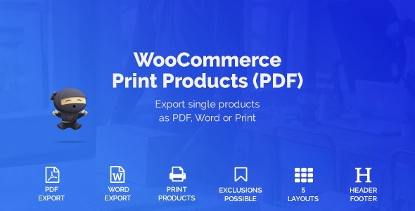 WooCommerce Print Products (PDF) v1.8.8 - 为WooCommerce产品生成PDF打印文件
