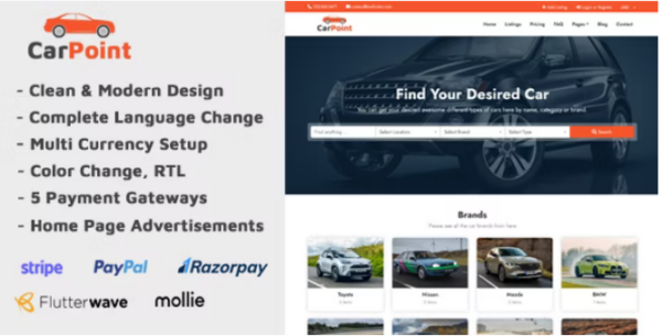 CarPoint v1.5 多供应商汽车列表目录 - 专业汽车销售平台