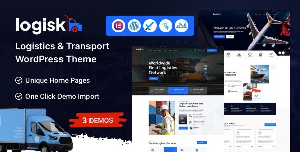 Logisk v1.0.1 Transport & Logistics Service WordPress Theme - 物流运输服务WordPress主题