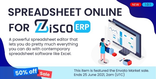 Spreadsheet online for ZiscorERP v1.0.1 - ZiscorERP在线电子表格插件