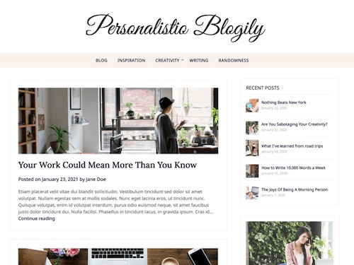Personal Blogily v148.5 - 个人博客WordPress主题，优雅设计与强大功能