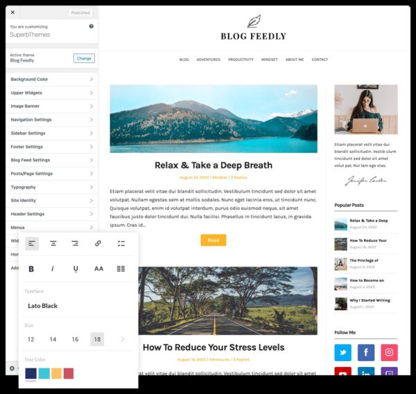 BlogFeedly (v121.5) Superb Themes - 响应式博客主题，提升阅读体验