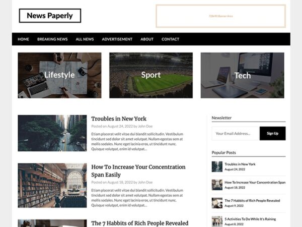 NewsPaperly (v118.5) Superb Themes - 响应式新闻杂志WordPress主题