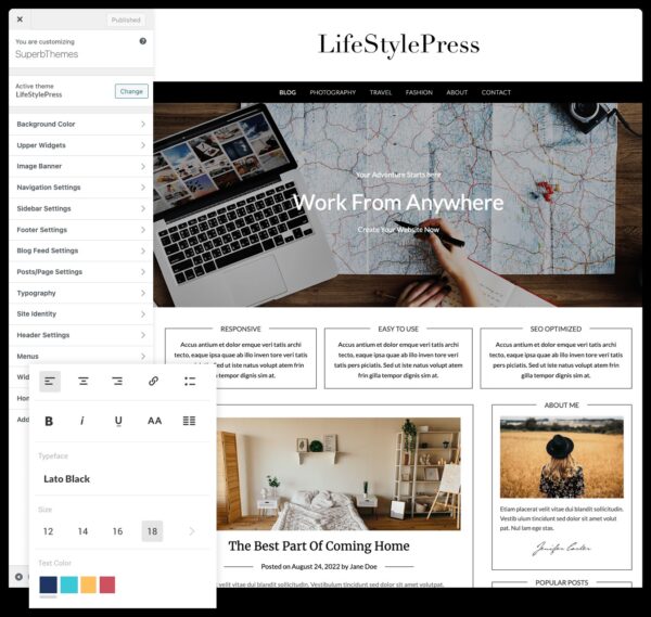 LifeStylePress v115.7 - 响应式WordPress主题，适合生活方式博客和杂志