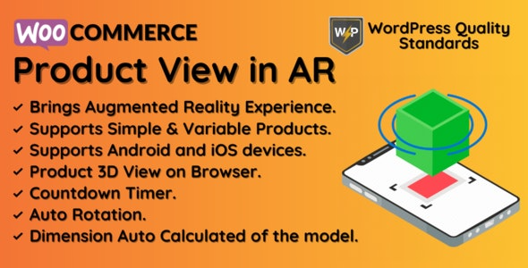 WooCommerce Product View in AR v1.2.2 (增强现实) | 3D产品展示